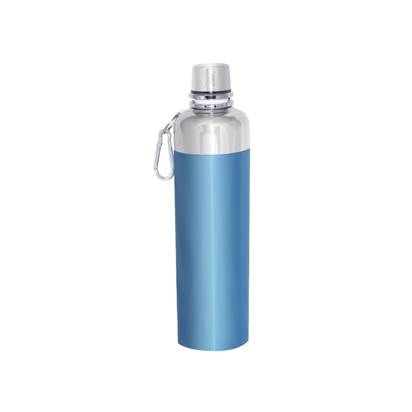Botella de Acero con infusor Celeste